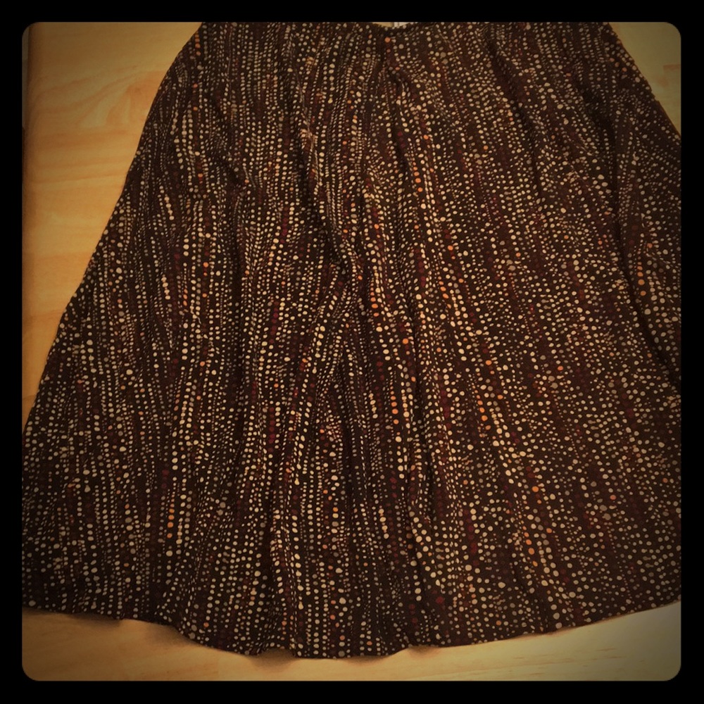 Brown Polka dot skirt from Talbots size Large